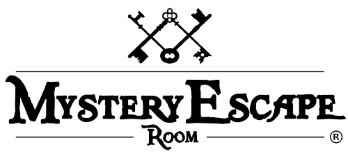 a logo for an escape room entitled Mystery Escape Room